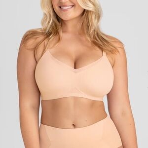 Honeylove Crossover Bra Blush Size 2X 42 C/D Bestseller Wireless Support